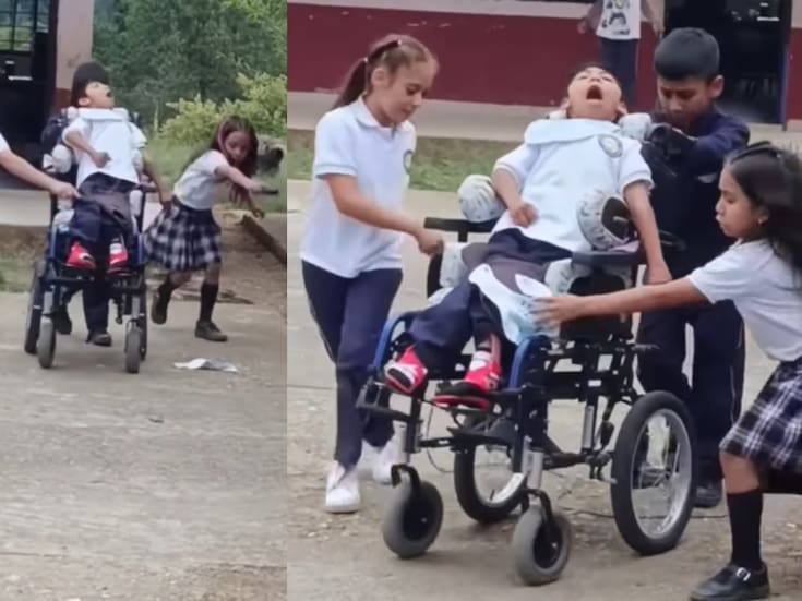 Niños incluyen a compañero con parálisis cerebral en su juego y conmueven a las redes