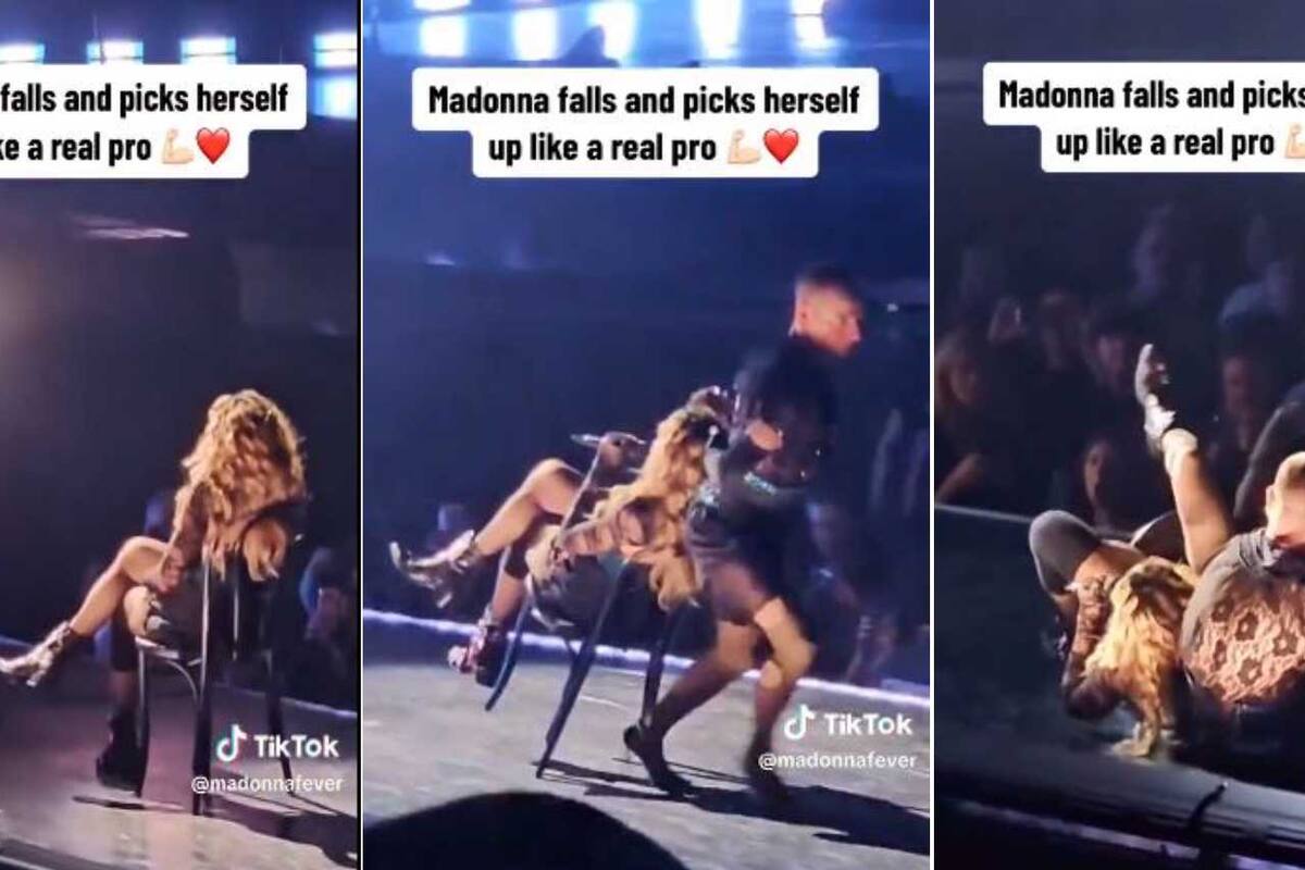 Madonna es derribada por un bailarín en pleno concierto; así reaccionó la cantante