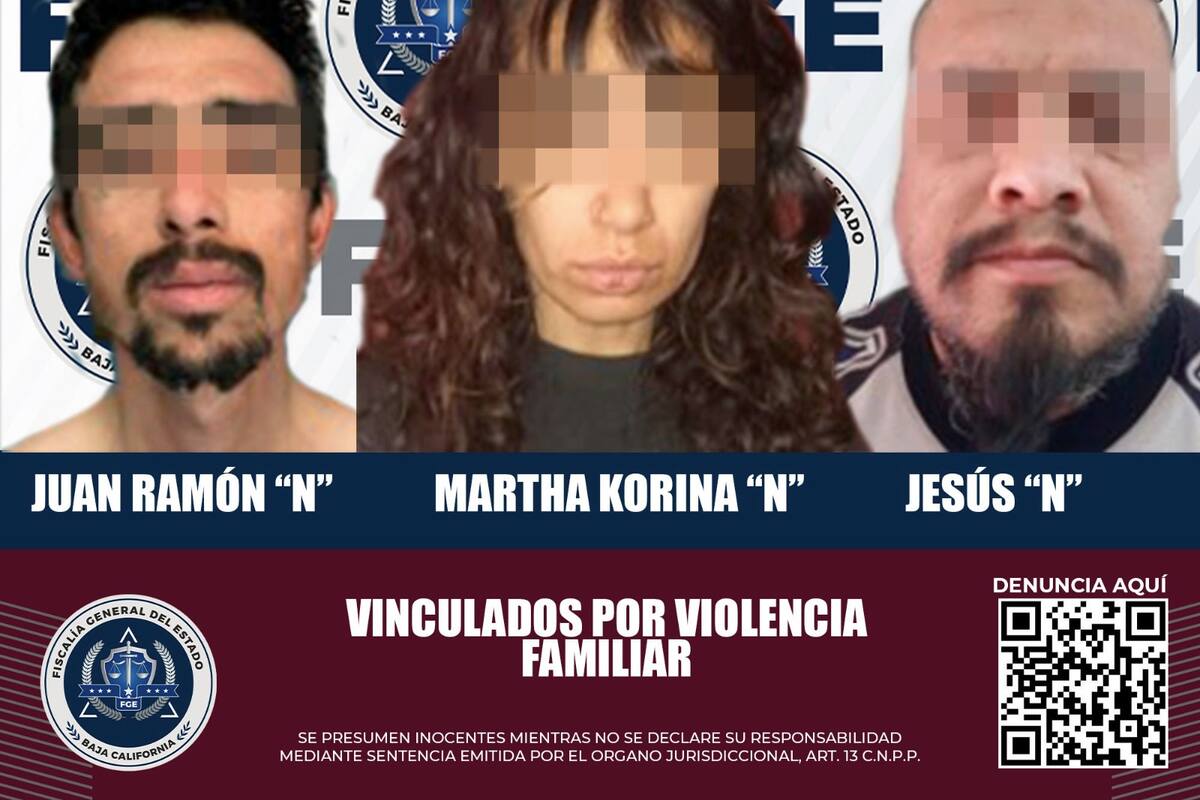 Prisión preventiva para tres acusados de violencia familiar