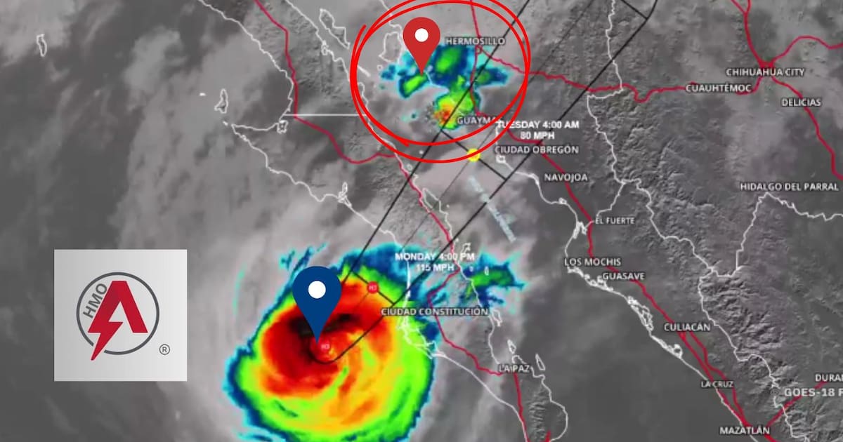Huracán Polo retrasa su llegada a Sonora y podría tocar tierra entre Guaymas y Empalme la mañana del martes