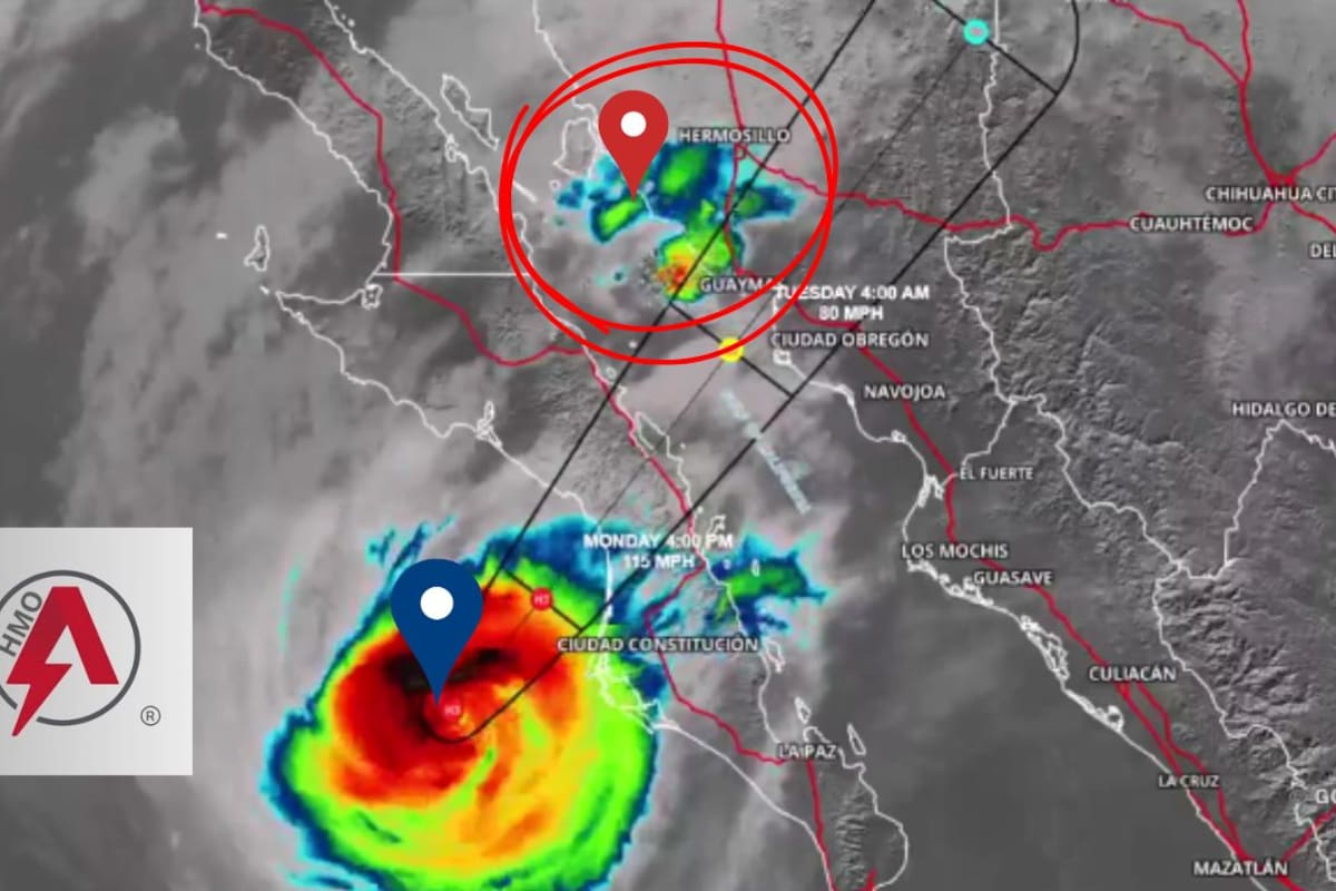 Huracán Polo retrasa su llegada a Sonora y podría tocar tierra entre Guaymas y Empalme la mañana del martes; aumentan las lluvias previstas para Hermosillo y estas serán las horas más intensas