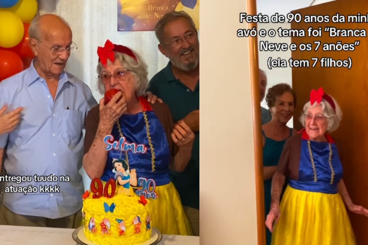 Abuela celebra su 90º cumpleaños con un festejo temático de Blancanieves y causa ternura en redes sociales