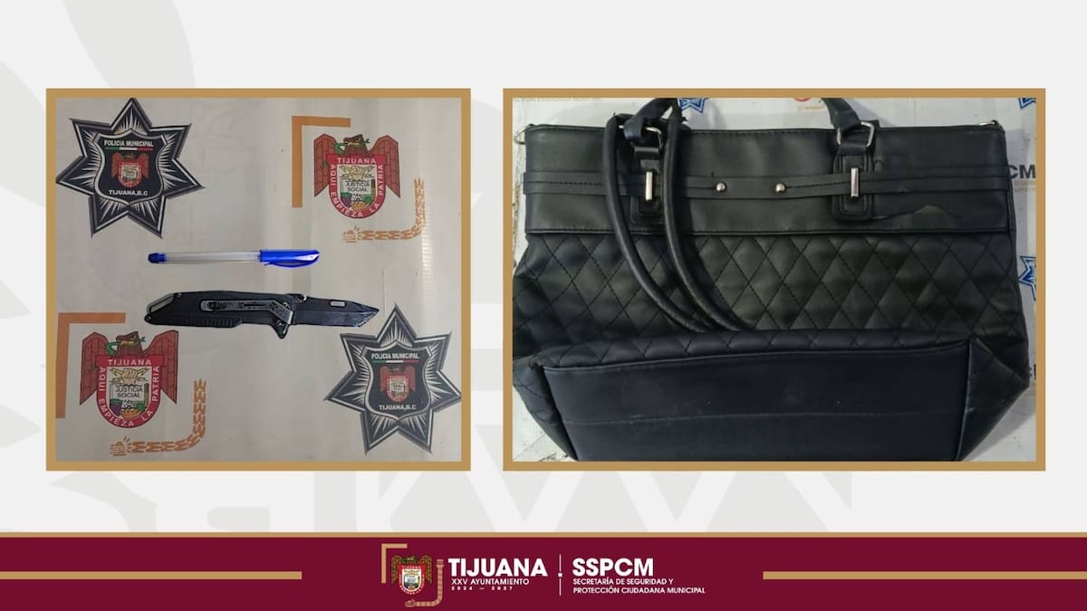 El detenido fue localizado tras un operativo con apoyo de cámaras y se le aseguró una navaja. Foto: Cortesía