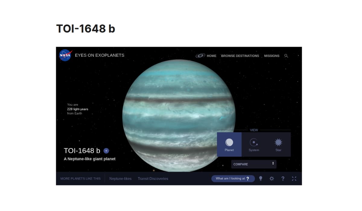 Imagen tomada de la NASA / Exoplaneta