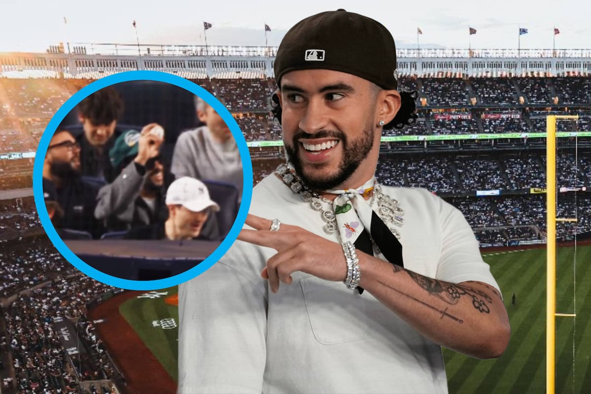 Bad Bunny se hizo viral tras atrapar pelota en el Yankee Stadium en juego de la Serie Divisional