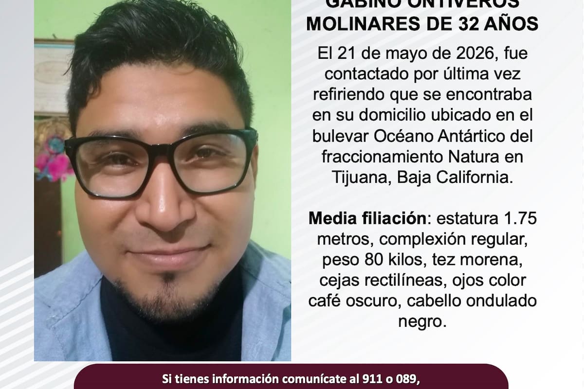 Se busca Gabino Ontiveros Molinares de 32 años