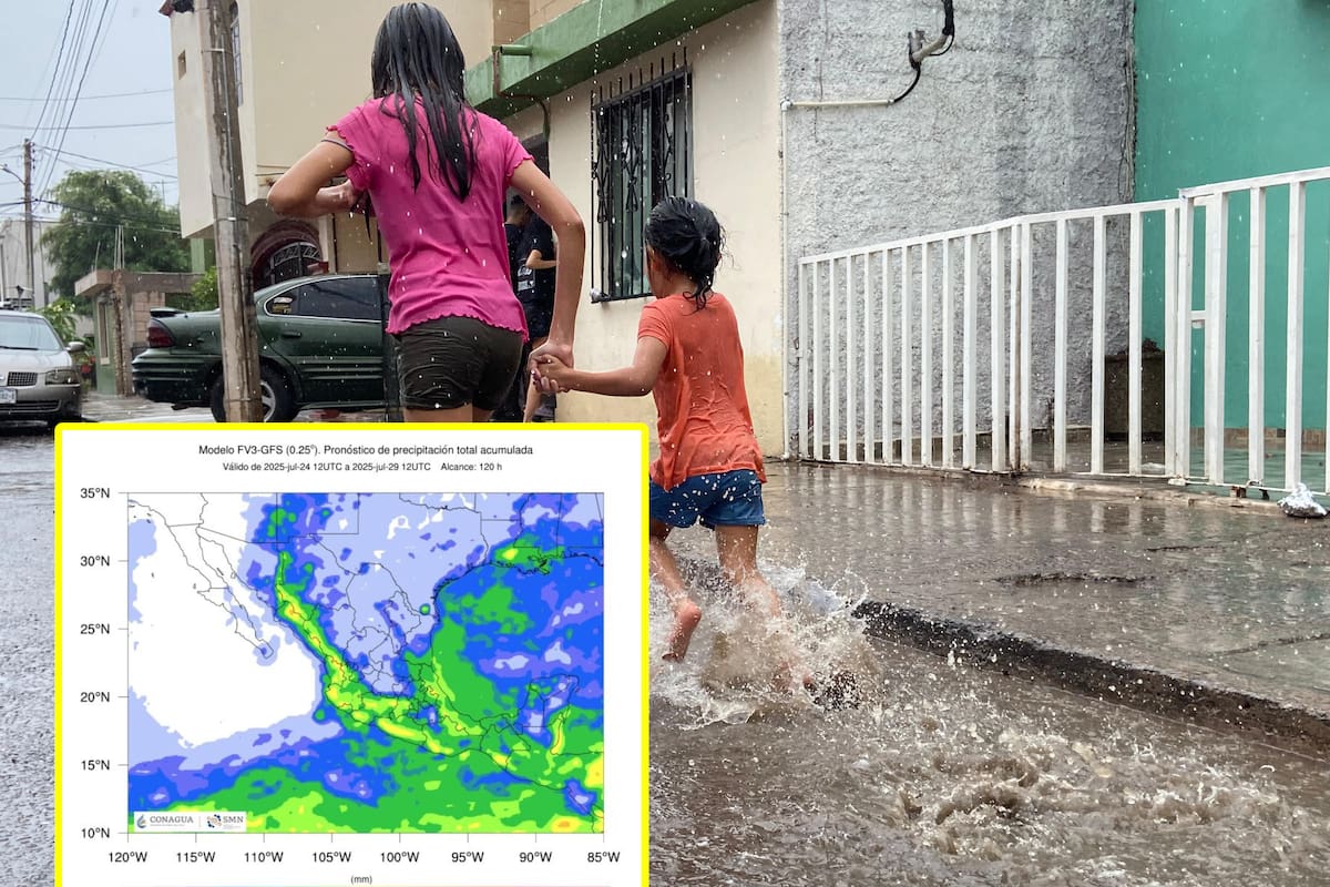 Las ciudades donde se esperan fuertes lluvias para el viernes, sábado y domingo