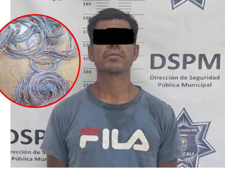 Robó 30 metros de cableado de telefonía; es detenido en Loma Linda
