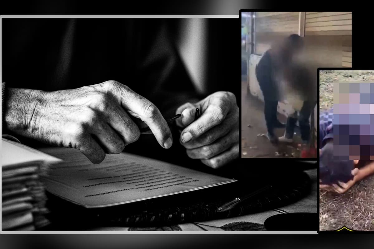 VIDEO: Hombres abusan de adulta mayor con problemas mentales y reciben “tablazos” de presunto grupo criminal