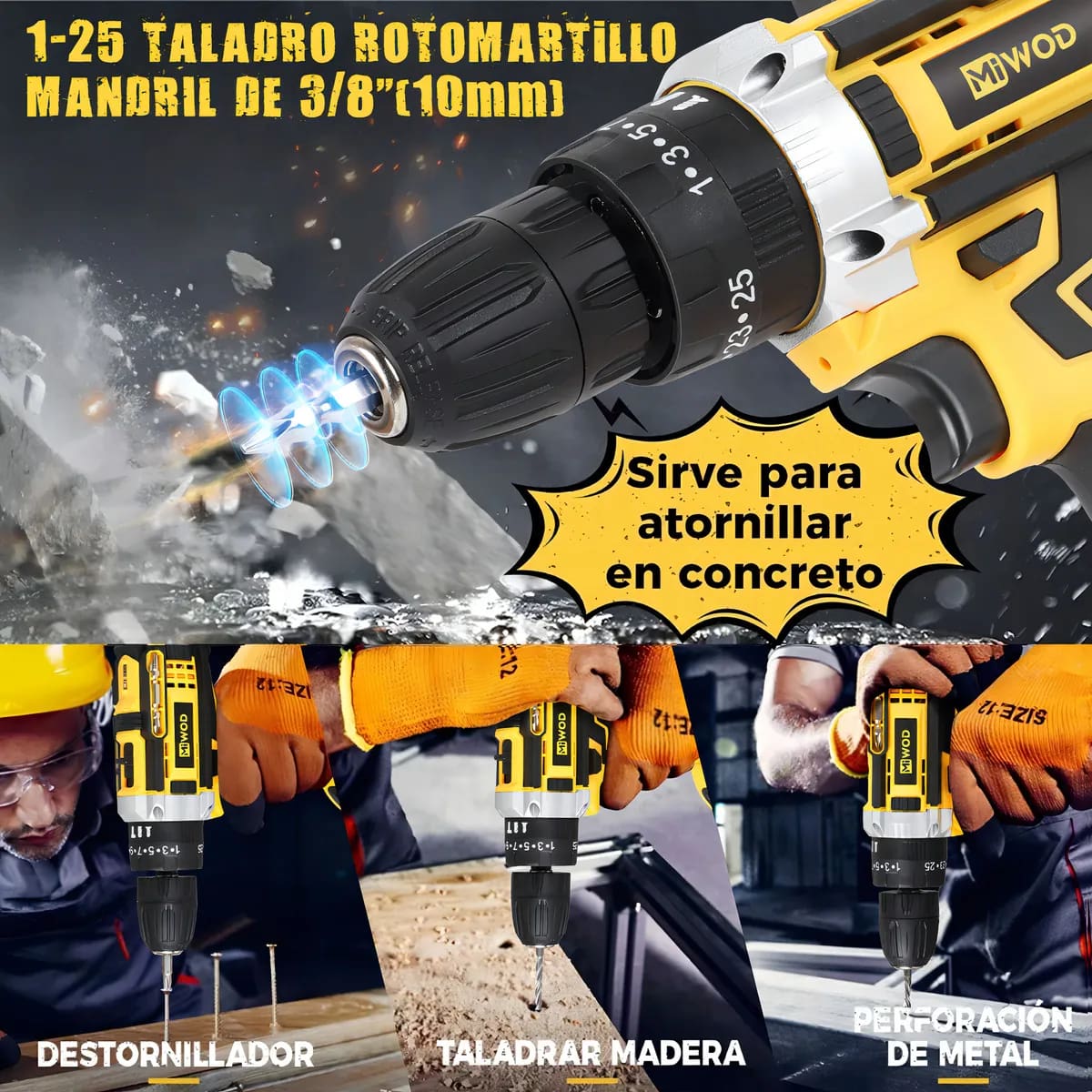 Taladro Atornillador de Impacto Miwod MIW-DZ99 | Mercado Libre