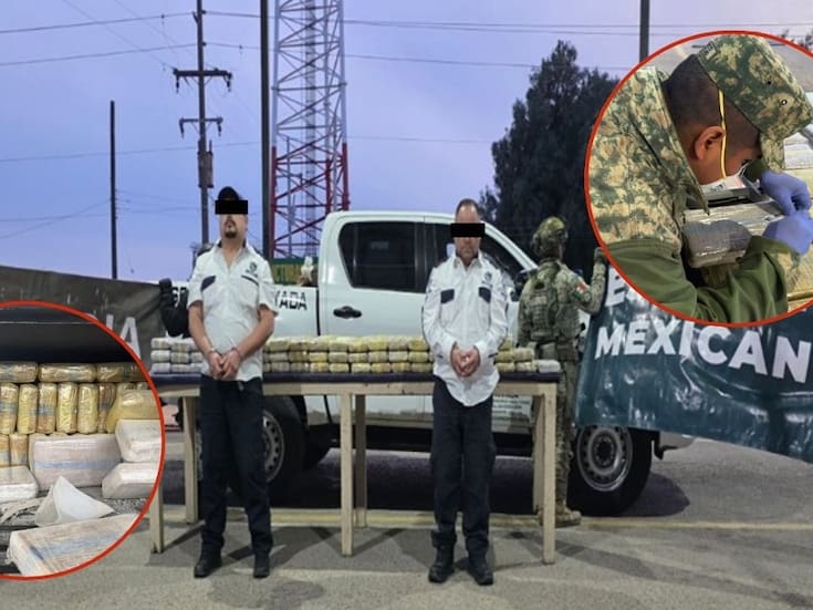 Aseguran cargamento de narcóticos a presuntos guardias de seguridad privada