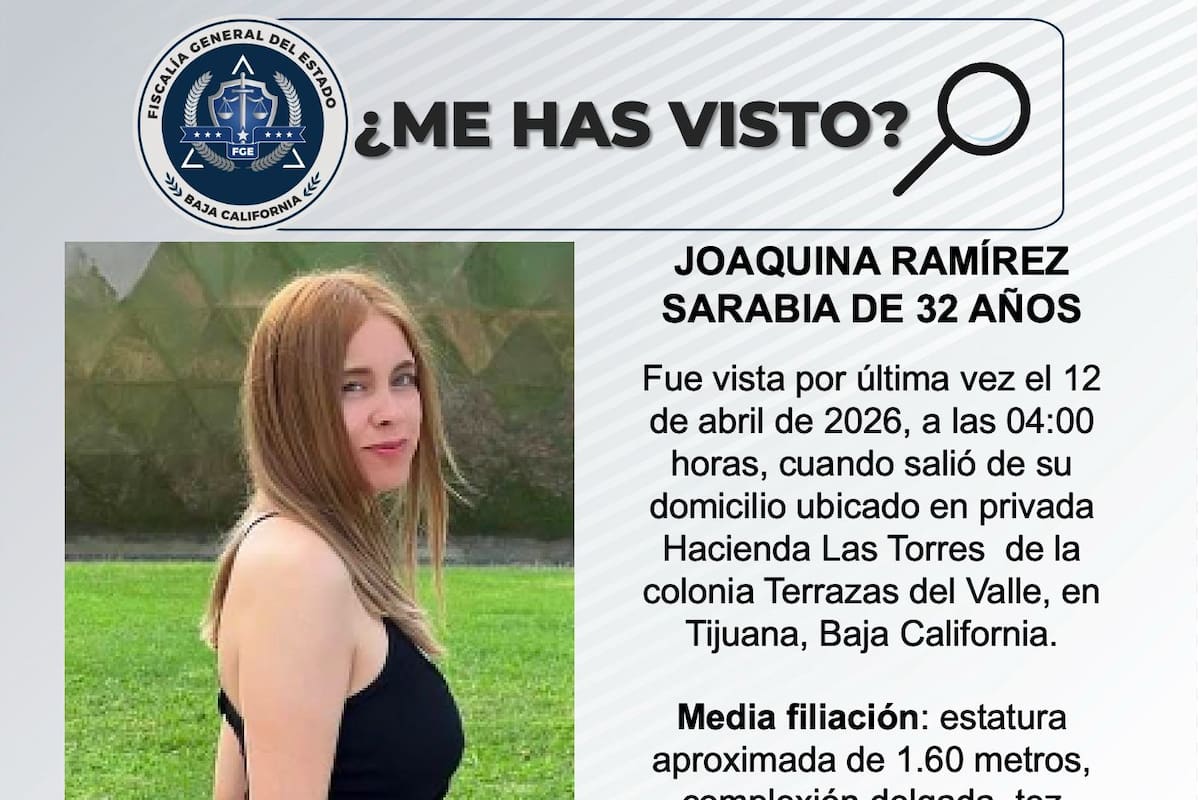 Se busca a Joaquina Ramírez Sarabia de 32 años