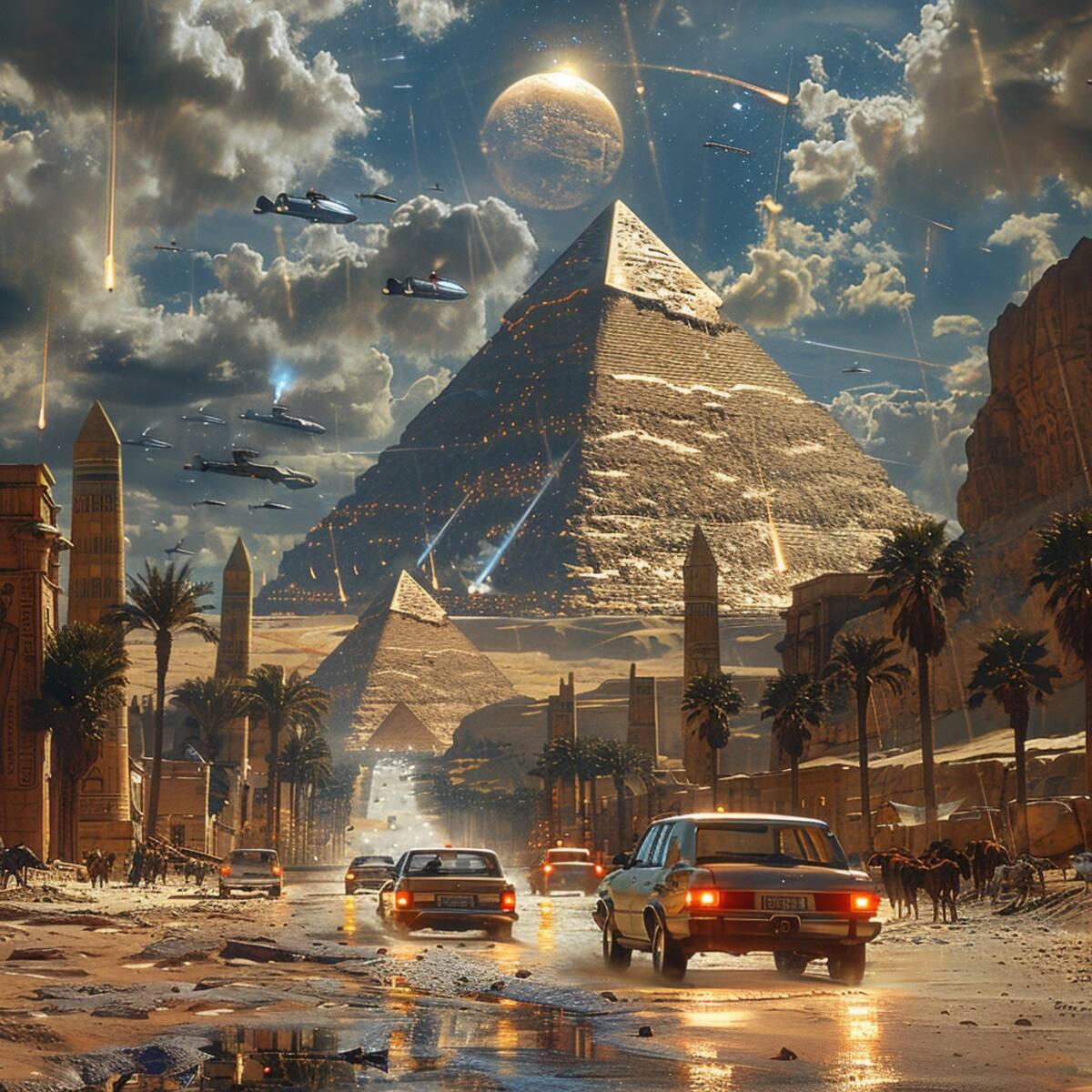 El desarrollo tecnológico avanzado se hace evidente en las edificaciones, creando un equilibrio entre la modernidad y la esencia original de la cultura egipcia.