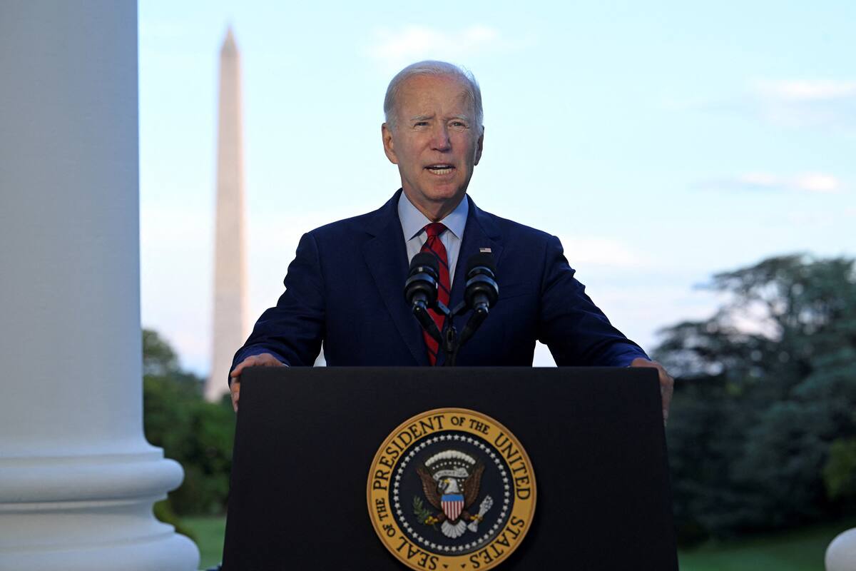 FOTO DE ARCHIVO. El presidente de Estados Unidos, Joe Biden, ofrece un discurso en Washington DC, Estados Unidos. 1 de agosto de 2022. Jim Watson/Pool vía REUTERS