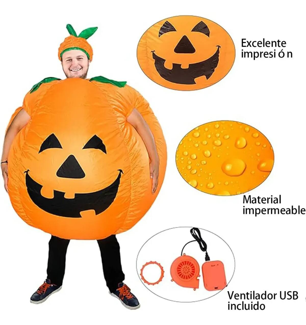 Disfraz inflable de calabaza para adulto | Mercado Libre