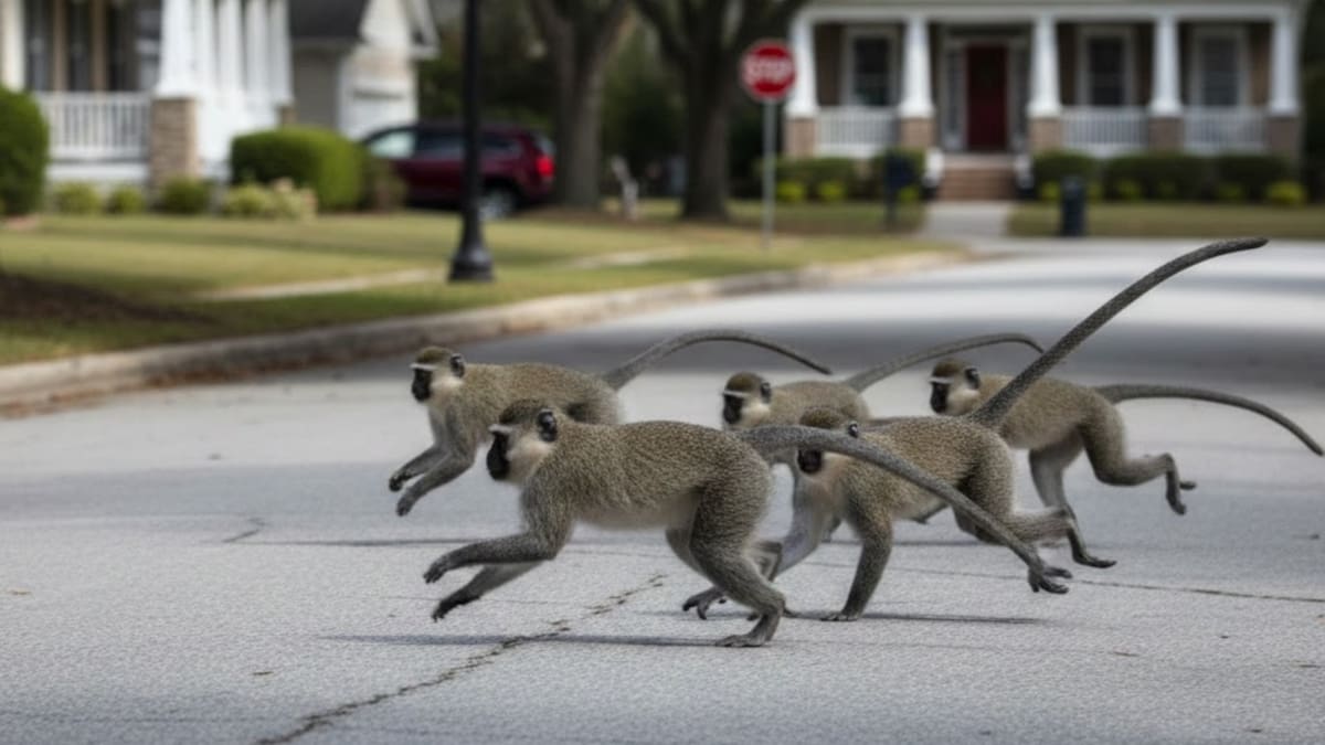 Monos Vervet escaparon del zoológico de San Luis, Missouri y autoridades señalaron que imágenes falsas hechas con inteligencia artificial han derivado en avisos incorrectos y supuestas capturas que no han podido confirmarse