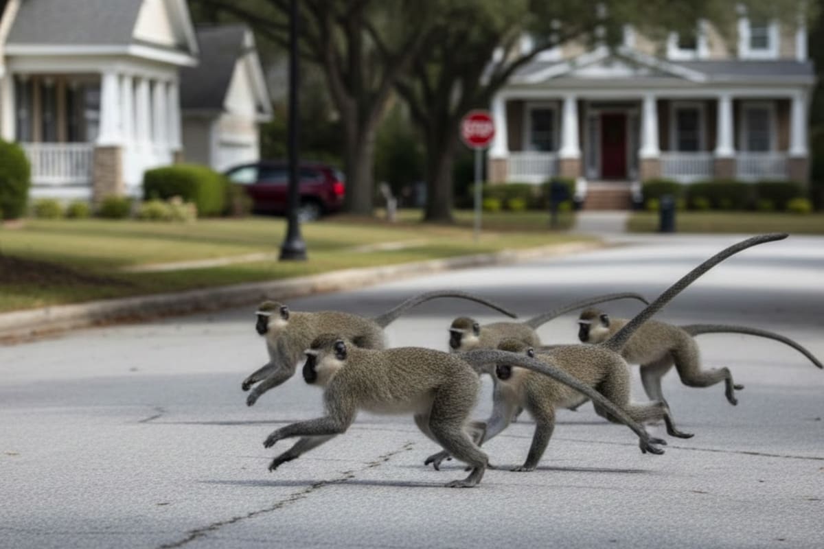 Monos Vervet escaparon del zoológico de San Luis, Missouri y autoridades señalaron que imágenes falsas hechas con inteligencia artificial han derivado en avisos incorrectos y supuestas capturas que no han podido confirmarse
