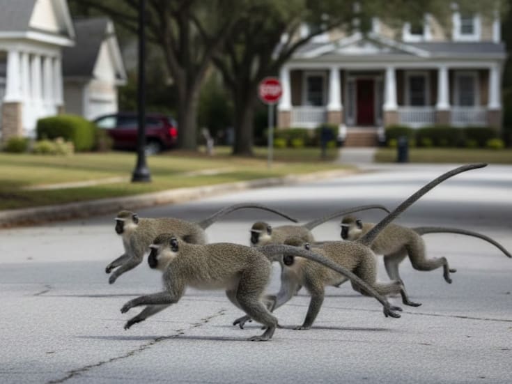 Monos Vervet escaparon del zoológico de San Luis, Missouri y autoridades señalaron que imágenes falsas hechas con inteligencia artificial han derivado en avisos incorrectos y supuestas capturas que no han podido confirmarse