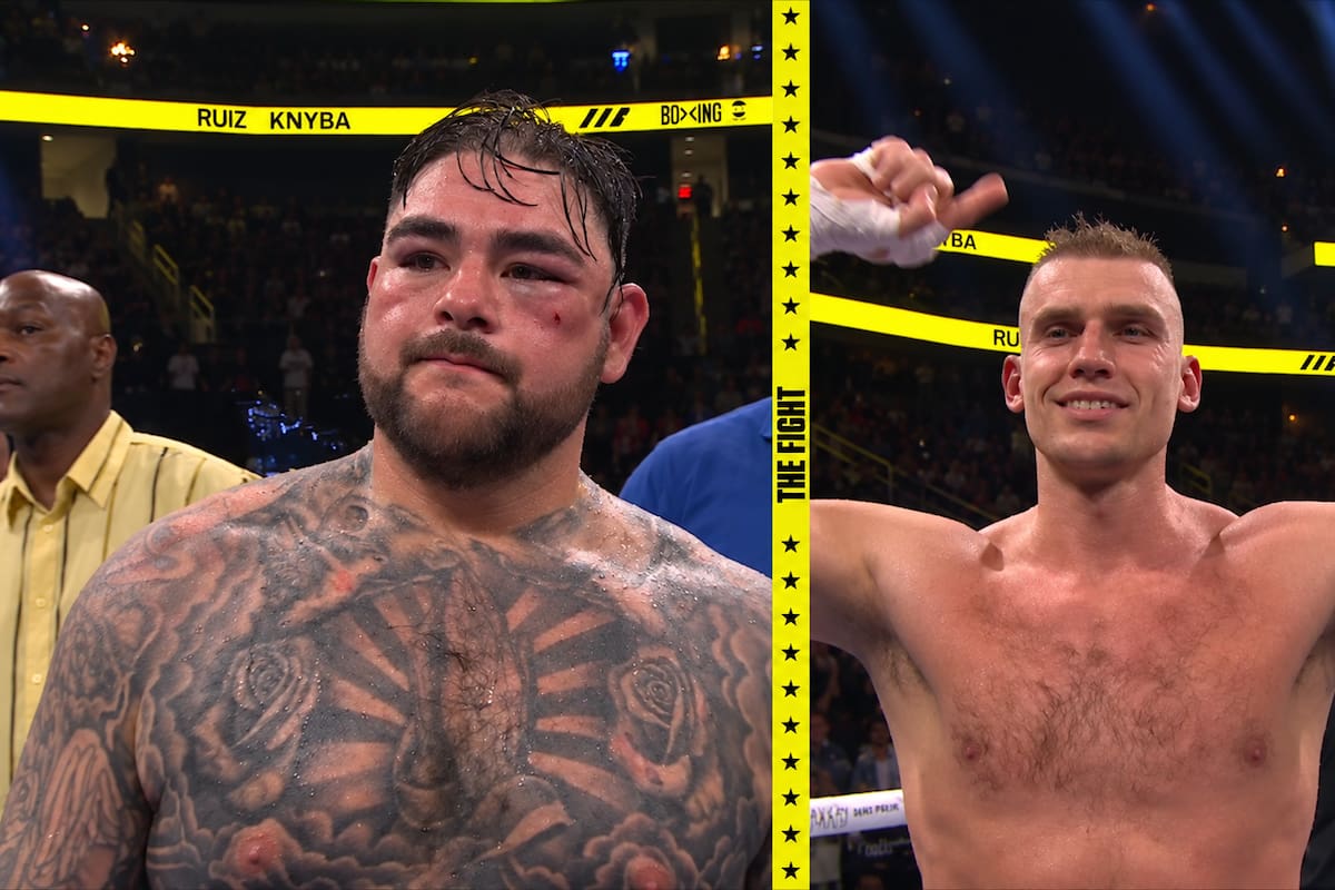 Andy Ruiz Jr. vuelve al ring tras dos años, pero Damian Knyba lo manda a la lona y lo derrota por decisión unánime