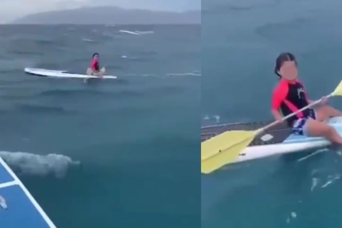 Pescadores encuentran a niña que quedó a la deriva a más de un kilómetro de la costa en La Paz