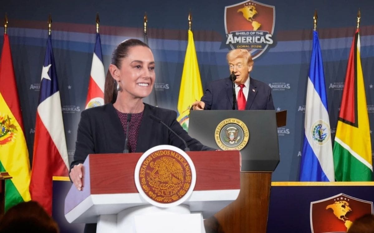 Sheinbaum respondió sobre la ausencia de México en la Cumbre "Escudo de las Américas". | Crédito: AP/Presidencia