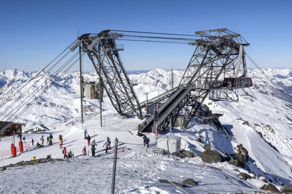 Ocho heridos en accidente de teleférico en la estación de esquí más alta de Europa