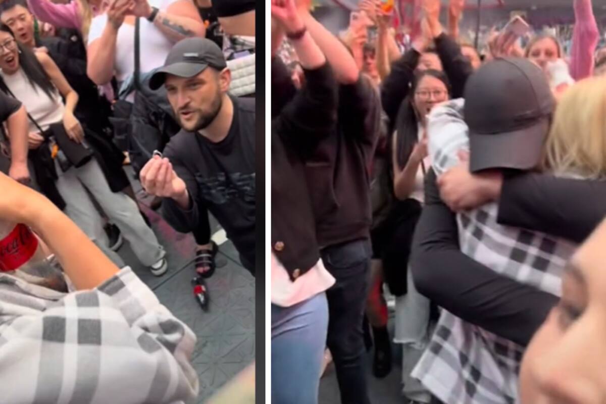 Tiktok: Joven sorprende a su novia al pedirle de rodillas que se case con él durante concierto de Ed Sheeran