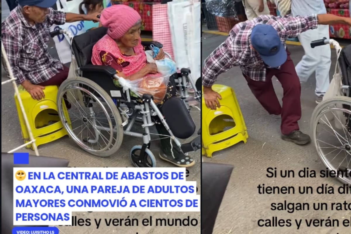“Él no tiene una pierna y su esposa está en silla de ruedas” Pareja de adultos mayores en Oaxaca conmueve a redes sociales y usuarios buscan apoyarlos