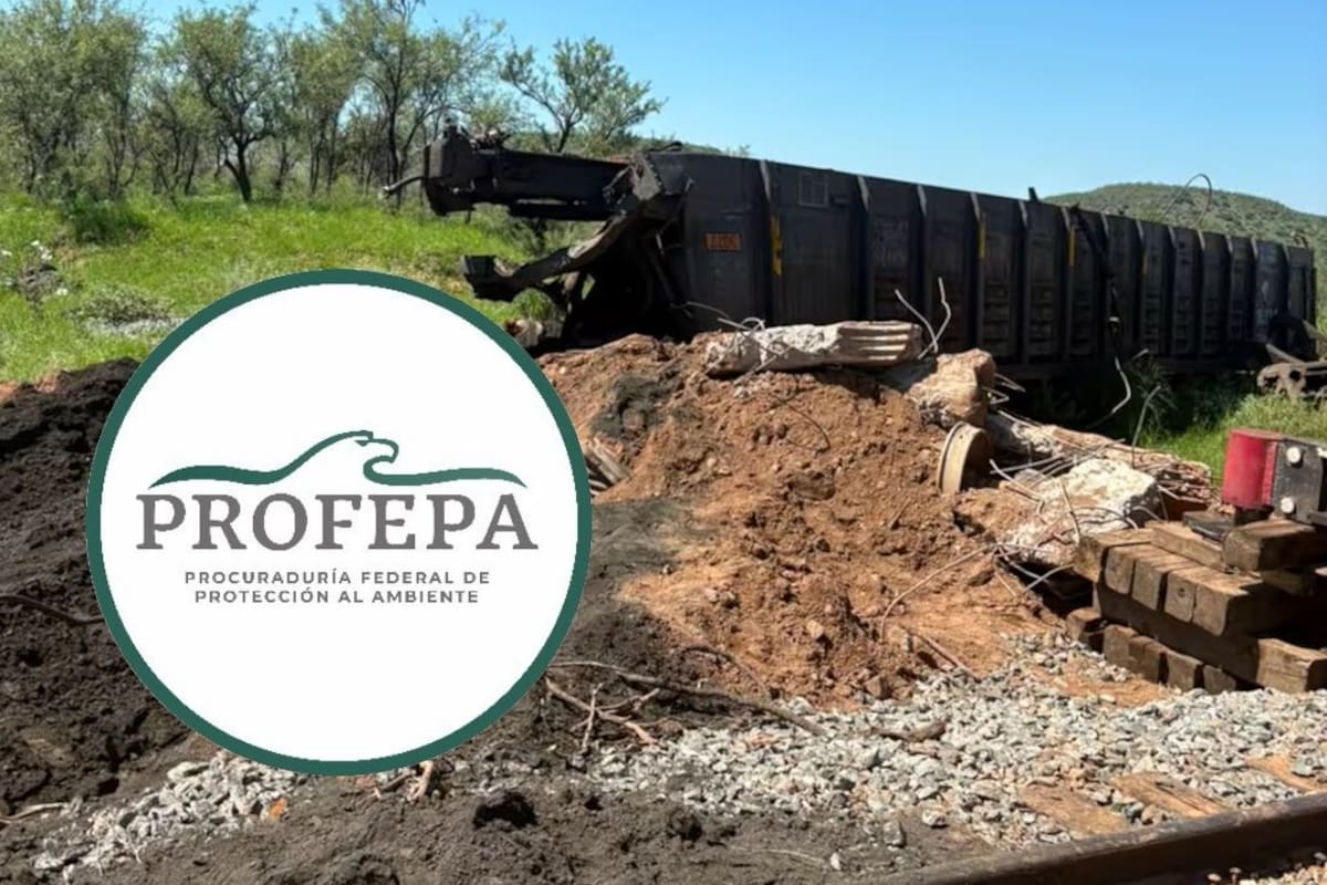 Profepa atiende emergencia por derrame de 59 mil litros de hidrosulfuro de sodio en Sonora tras descarrilamiento de tren