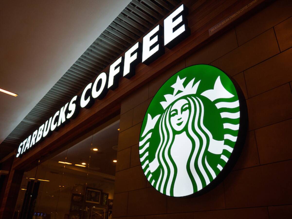 Penang Malaysia - Jul 8 2017: Starbucks coffee shop in shopping mall. Starbucks is the largest coffeehouse company in the world.
