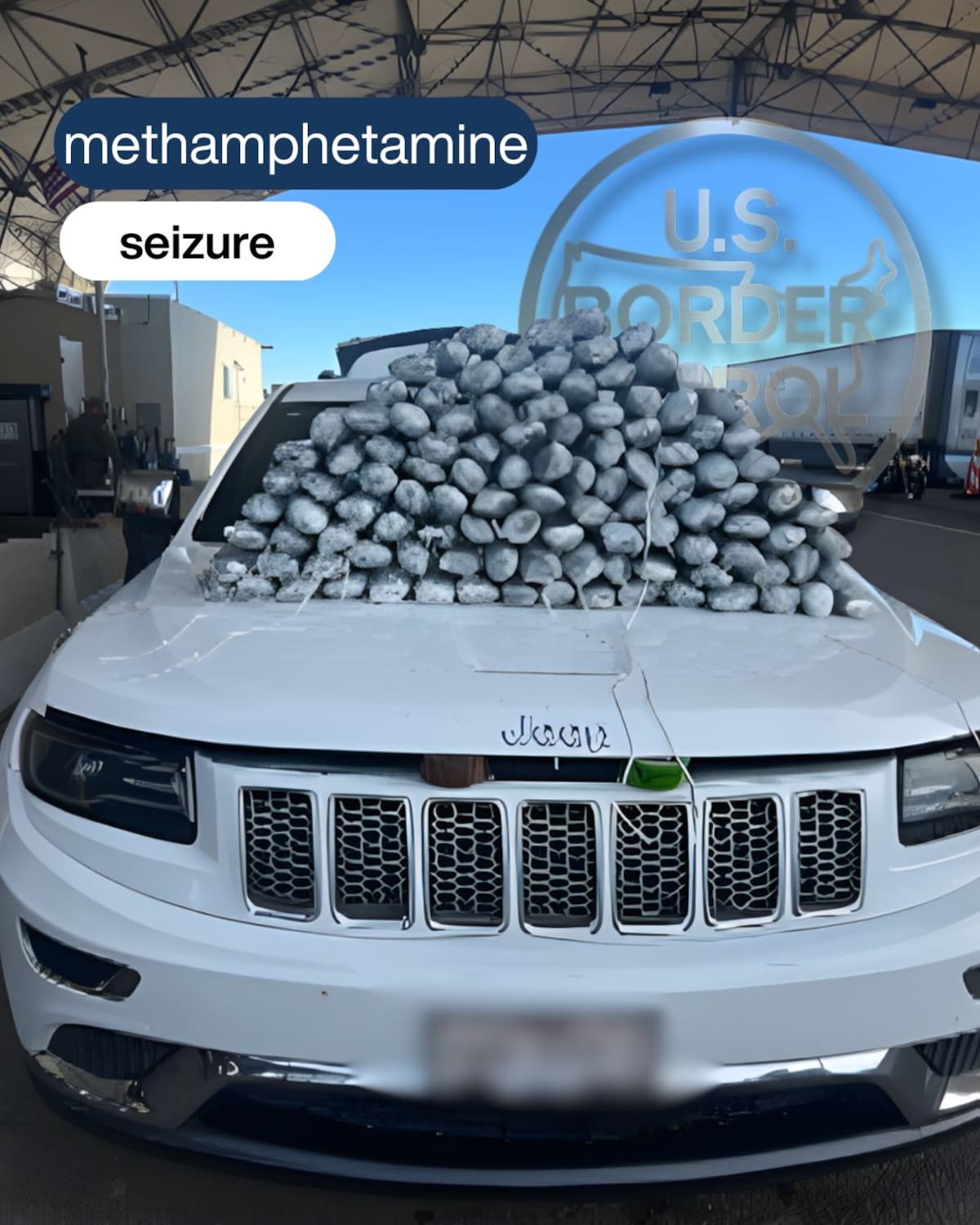 La Patrulla Fronteriza Sector Tucson informó que la metanfetamina fue encontrada en compartimientos adaptados y el caso quedó a disposición de la DEA. | Foto: Manuel Jiménez