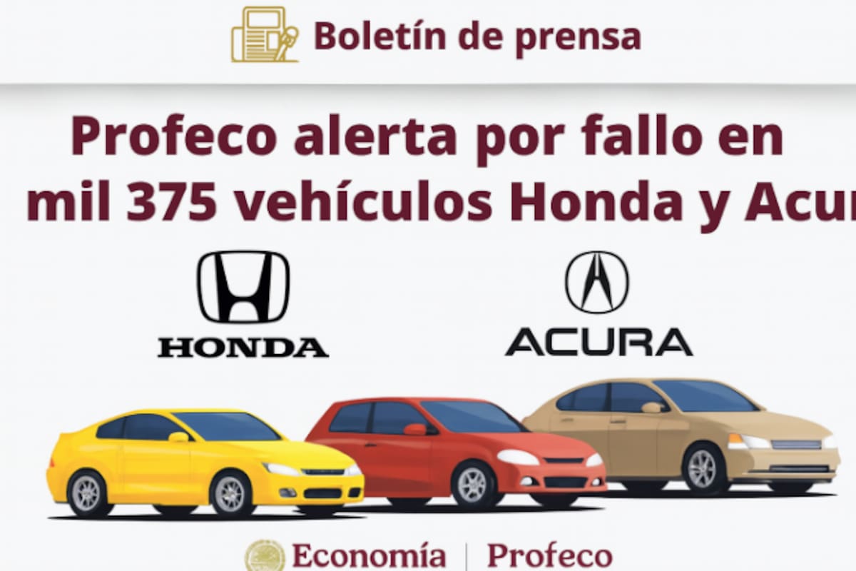 ¡Alerta por riesgo en bolsas de aire! Profeco y Honda llaman a revisión de 1,375 vehículos en México
