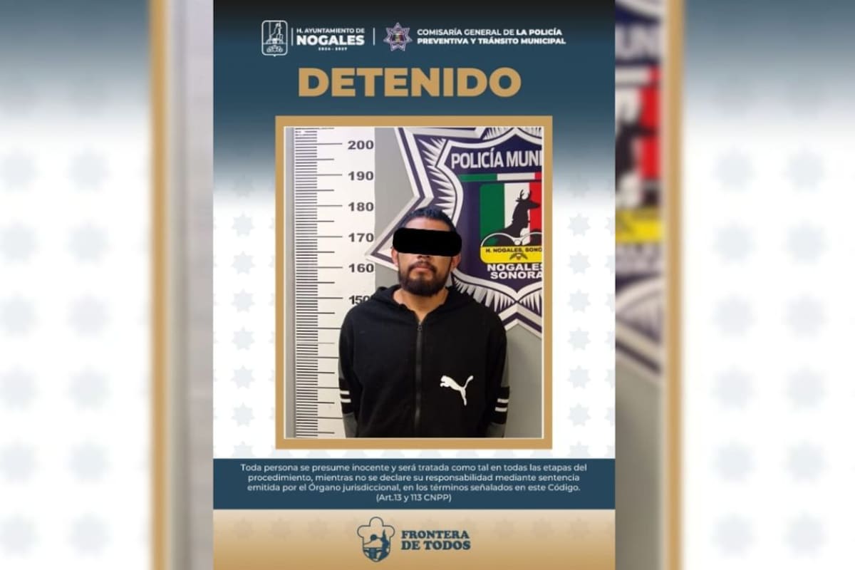 Elementos de la policía municipal evitan tragedia al detener a hombre armado tras disparar contra su hermana en Nogales