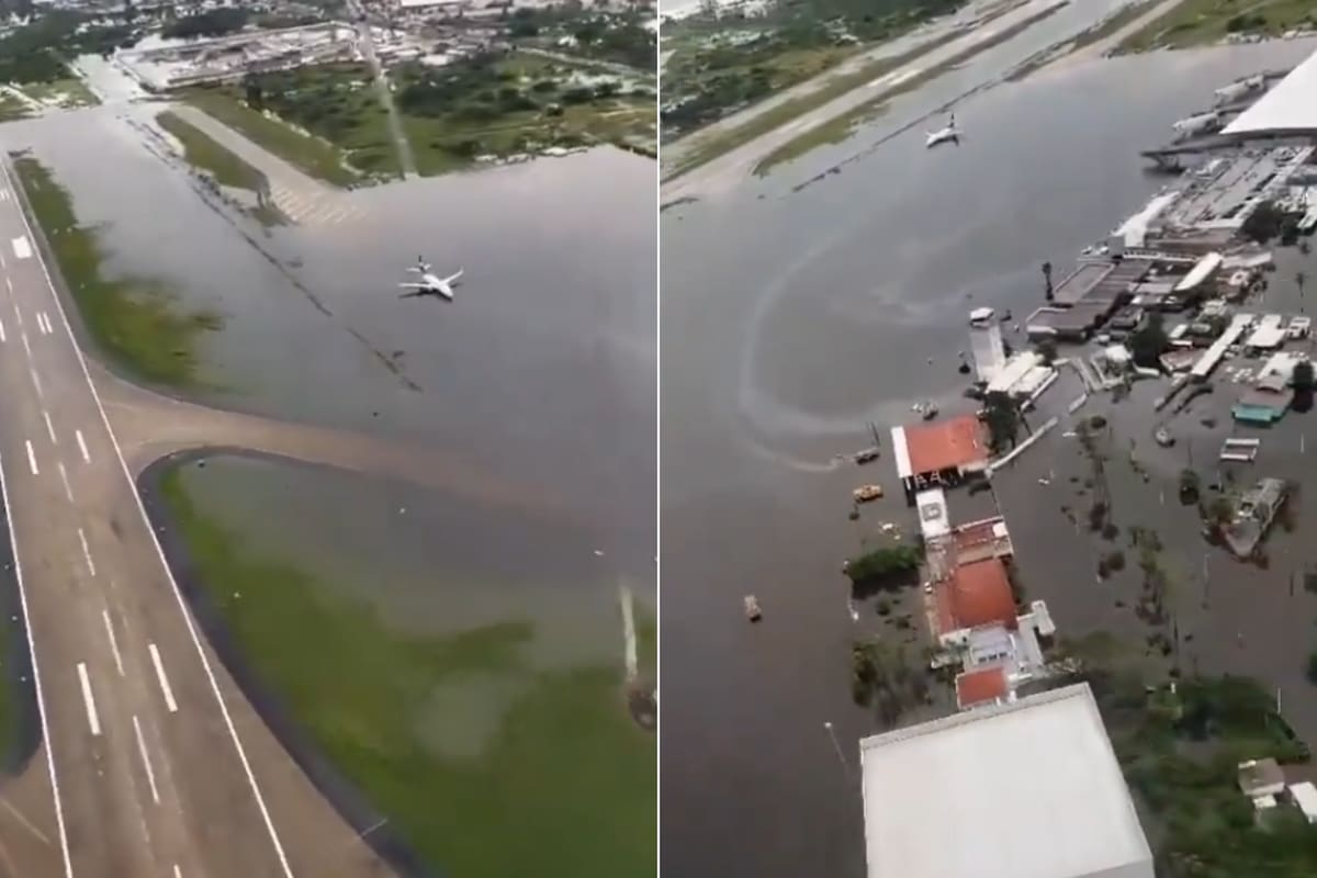 Así quedó el Aeropuerto Internacional de Acapulco con el paso de John