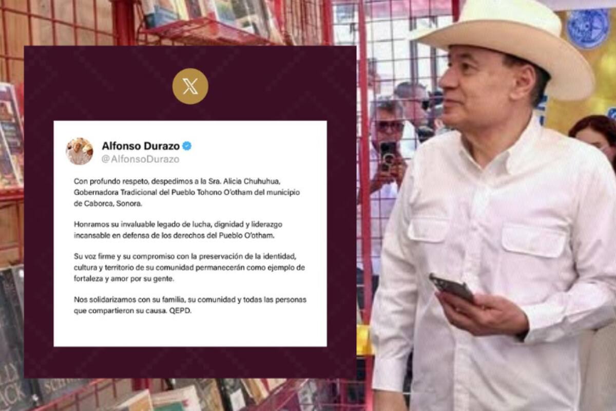Alfonso Durazo despide a Alicia Chuhuhua, líder del pueblo Tohono O’otham y defensora de los derechos indígenas