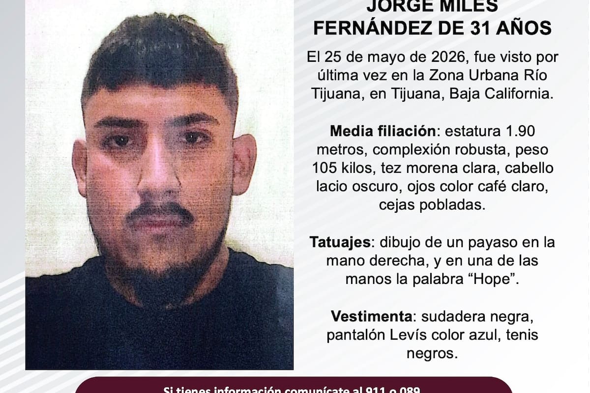 Se busca Jorge Miles Fernández de 31 años de edad