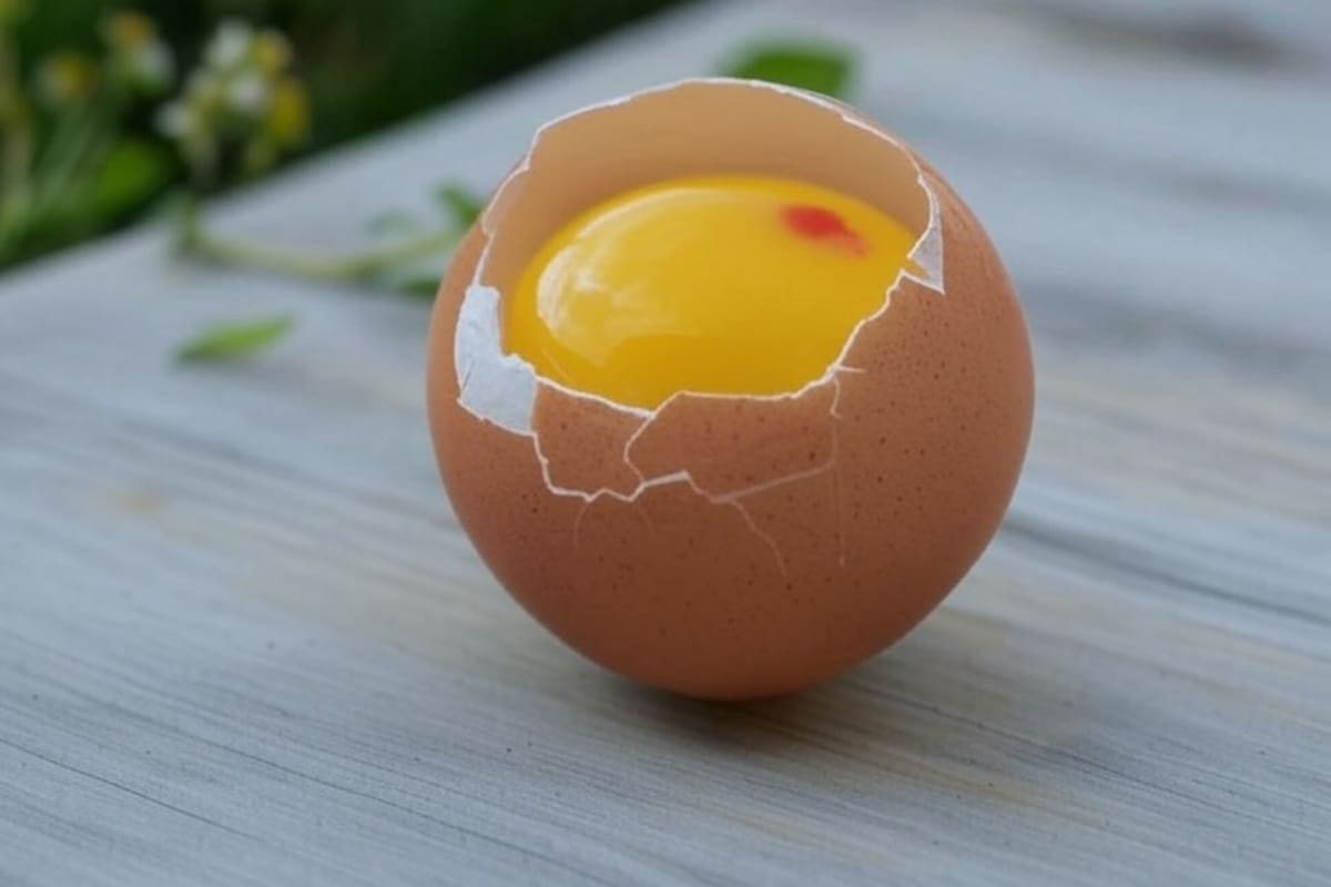 Huevos con manchas rojas: origen y seguridad alimentaria