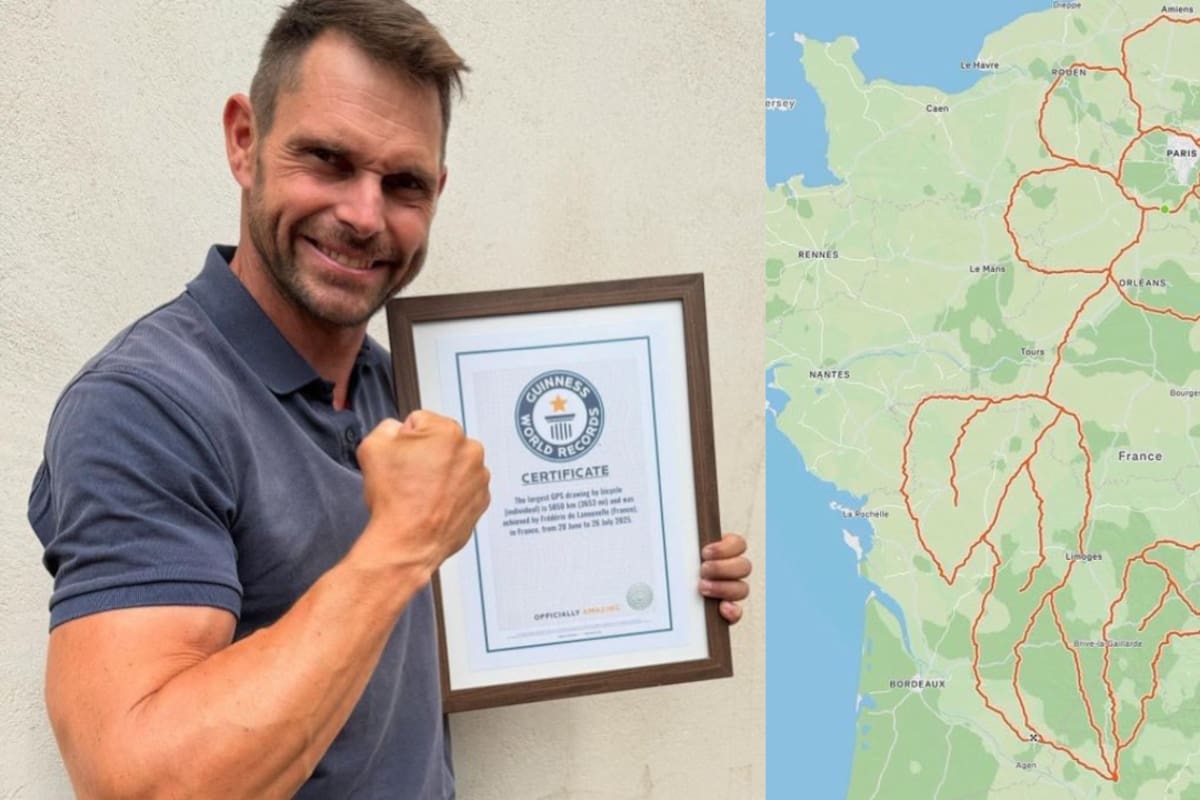 Un hombre recorrió 5.750 kilómetros en bicicleta para dibujar una flor gigante con su ruta GPS, después de perder a su madre por Alzheimer y convertir el homenaje en una campaña para impulsar la investigación sobre esta enfermedad
