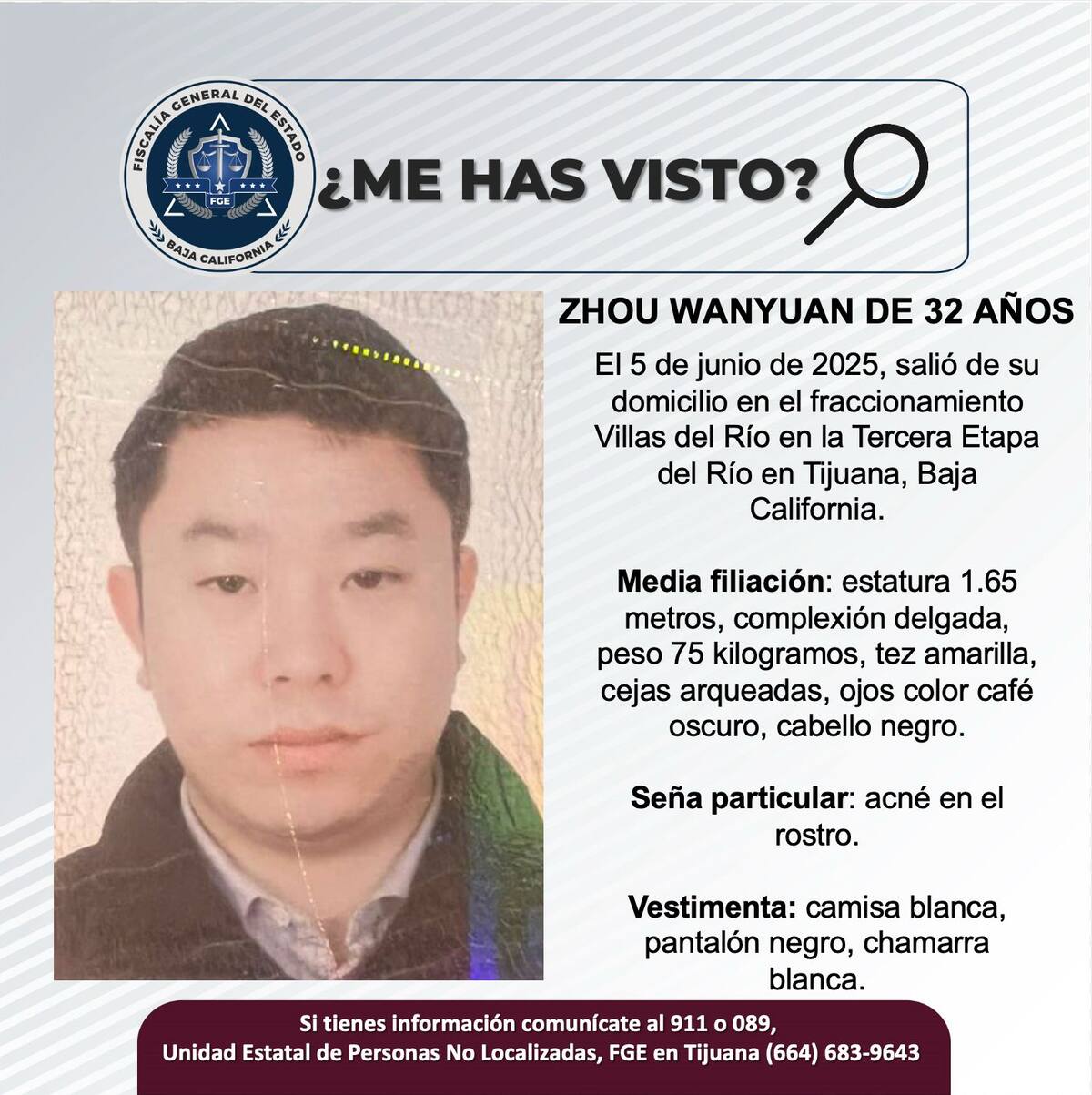 Zhou Wanyuan fue visto por última vez el 5 de junio de 2025.