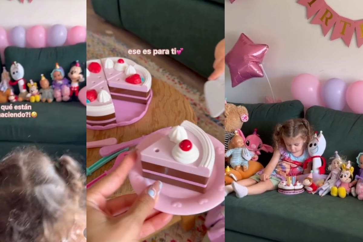 "Están aquí por tu cumpleaños": mamá sorprende a su hija con una fiesta sorpresa. Todos sus peluches tienen gorro de fiesta