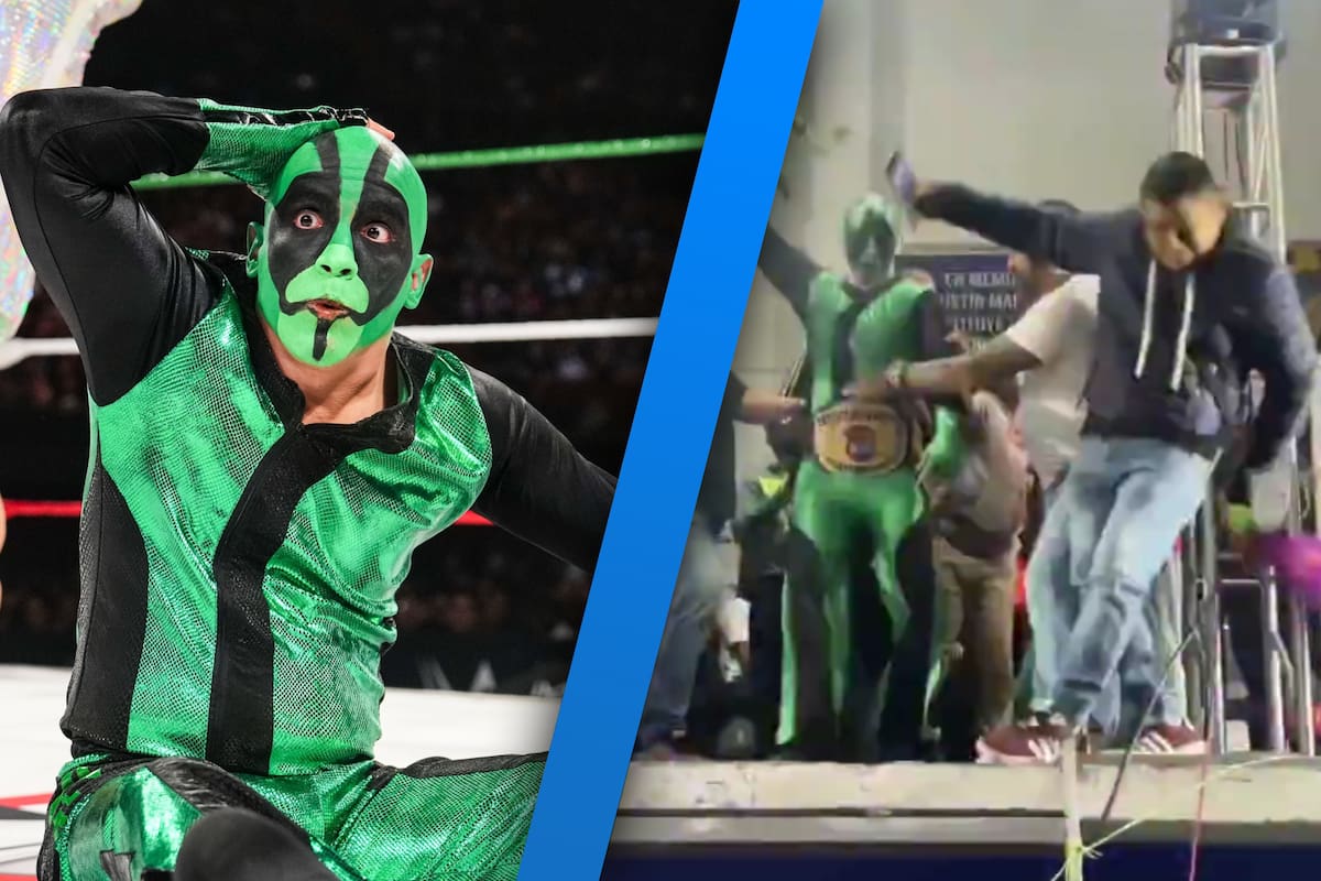 Fan de Mr. Iguana cae por un balcón al intentar tomarse una foto con el luchador