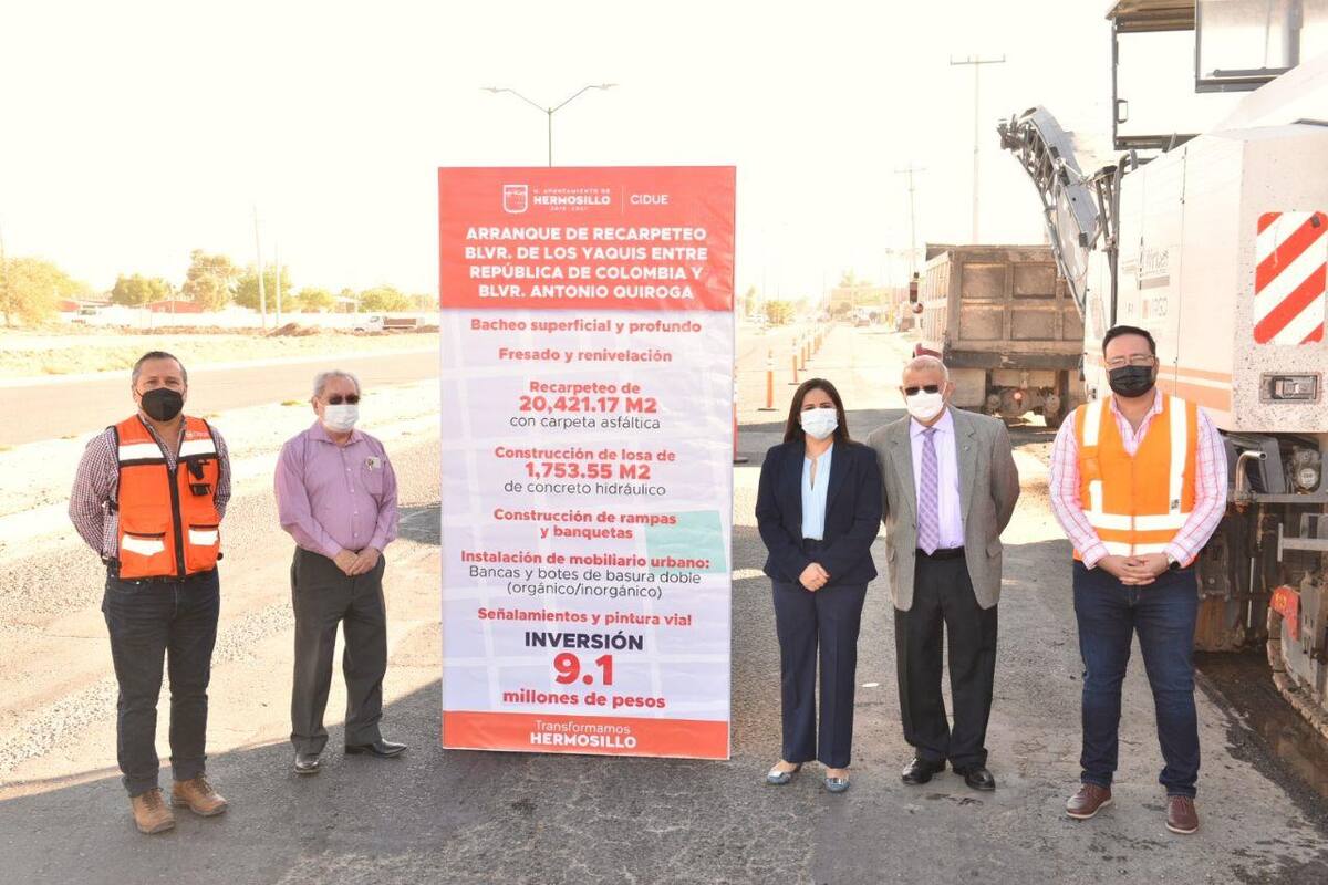 Arranca la alcaldesa recarpeteo de avenida De Los Yaquis