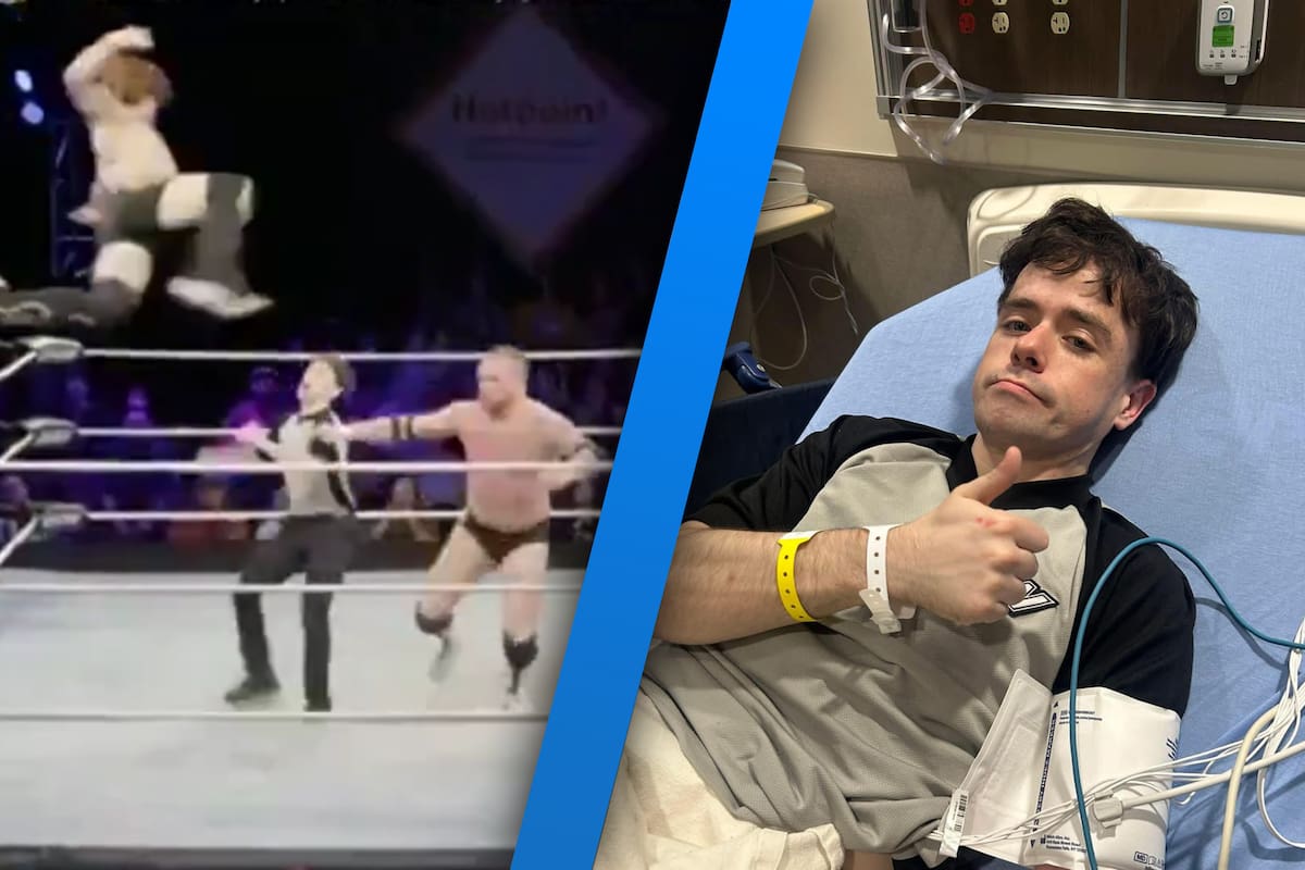 Referí de lucha libre termina con convulsión cerebral después de recibir un golpe en una lucha