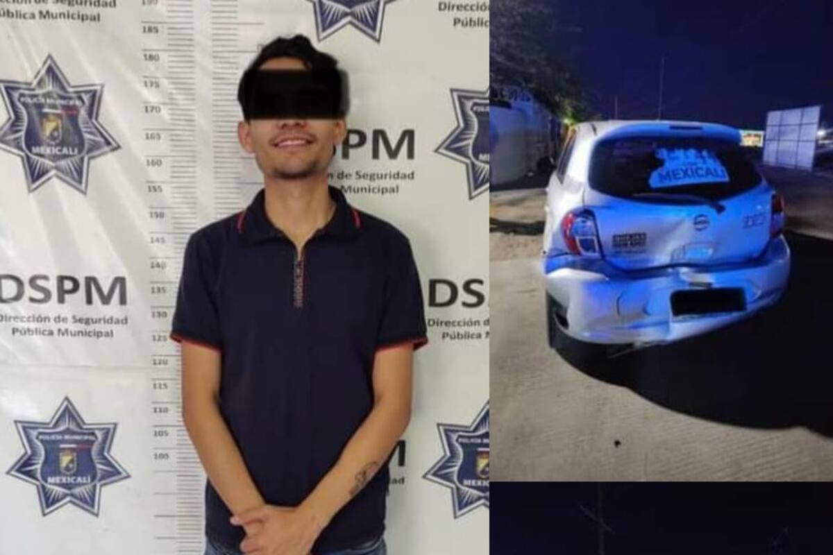 Huye tras choque, policías lo arrestan en persecución