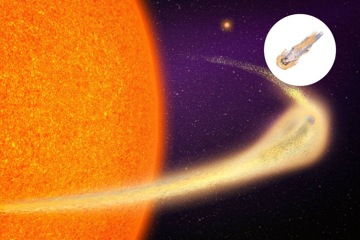 Descubren planeta que se desintegra rápidamente y forma una cola de cometa