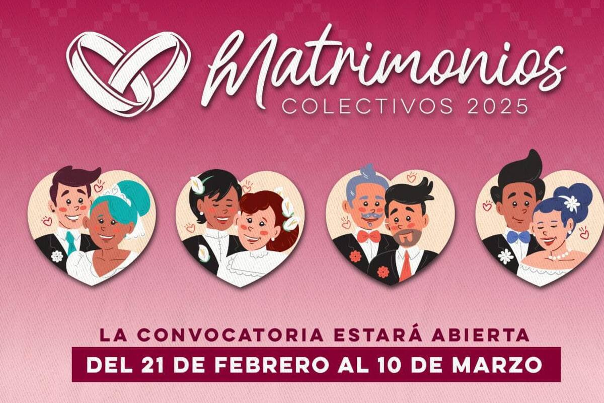 ¡Es hoy! Abren convocatoria para Matrimonios Colectivos 2025 en Sonora