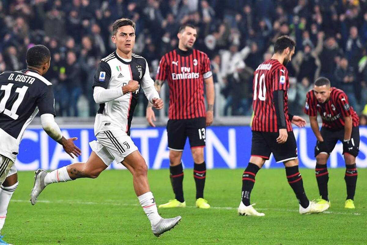 Juventus vs Milán: Dybala entra por Ronaldo y resuelve victoria con gol