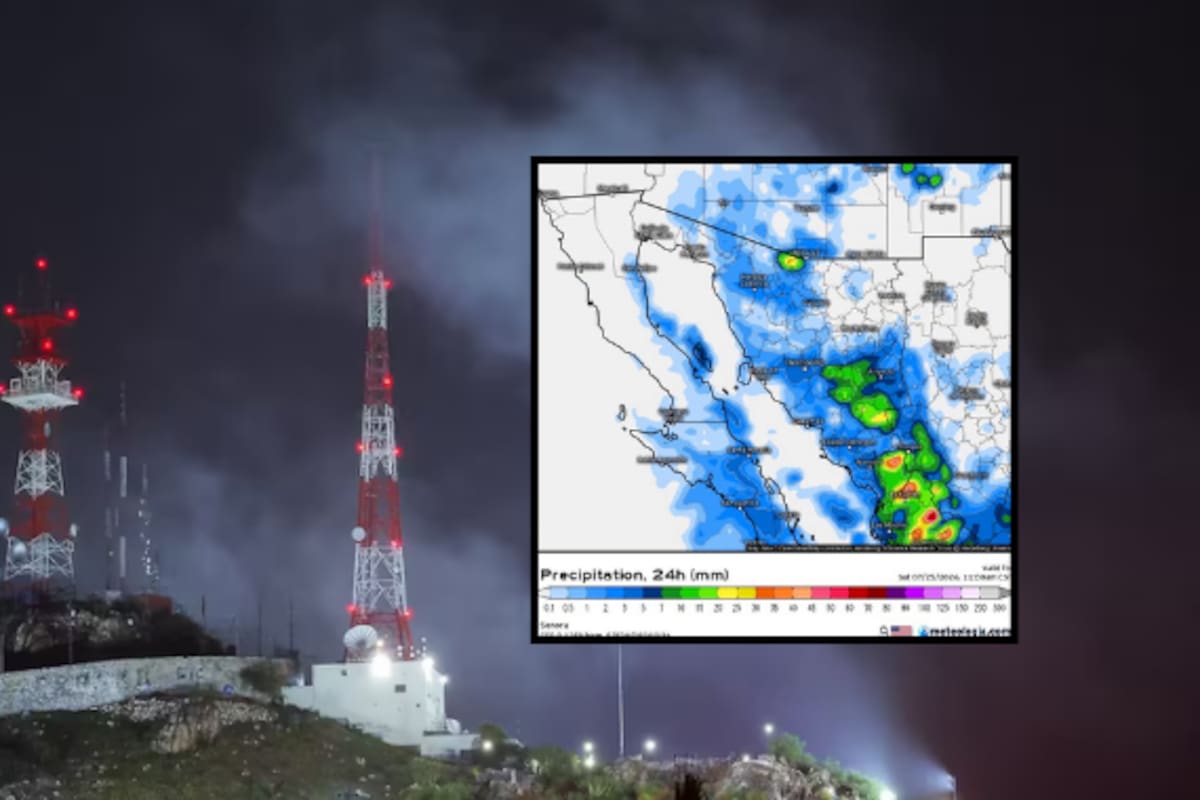 Persistirá onda de calor en Sonora con máximas de más de 45 °C; se esperan tormentas vespertinas para el sur y centro de Sonora, mientras Hermosillo tiene un 40% de probabilidad de registrar actividad durante la noche