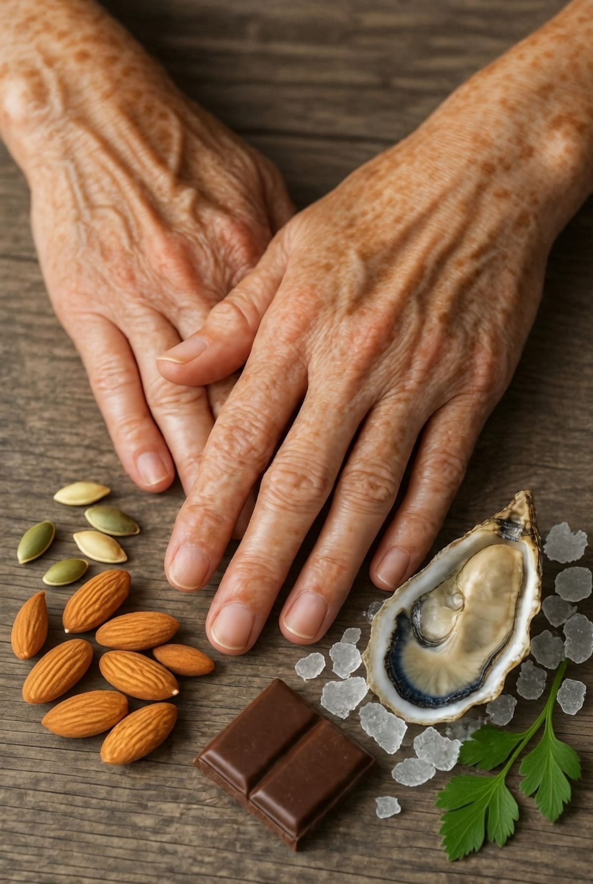 Alimentos naturales ricos en zinc para la salud de la piel.