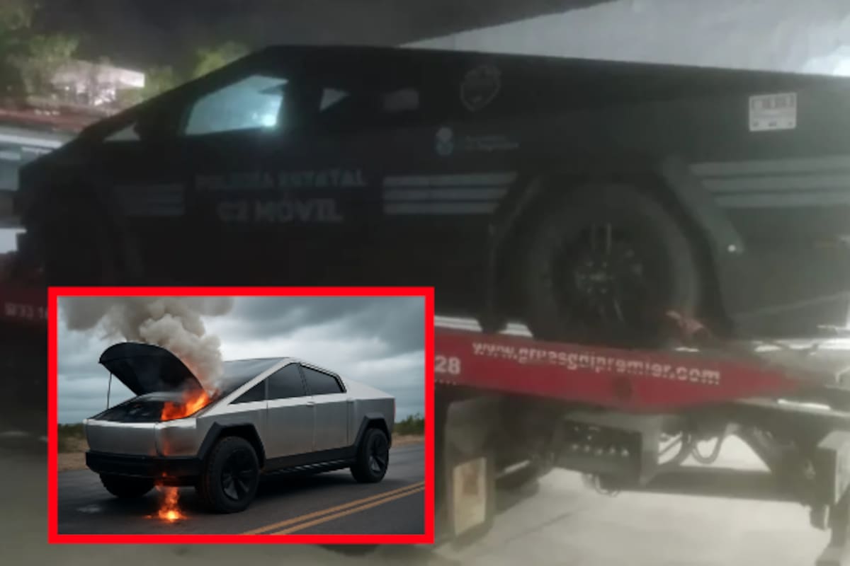 Las patrullas de lujo en Jalisco ya presentan fallas: una Cybertruck fue remolcada a semanas de su presentación